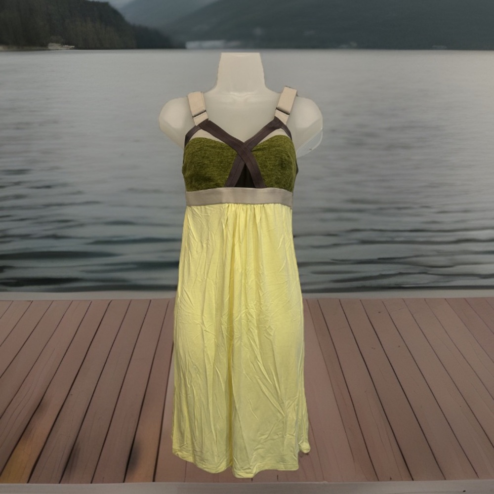 VPL Convexity Breaker Color Block Mini Insertion Slip Size 6 Yellow and Green